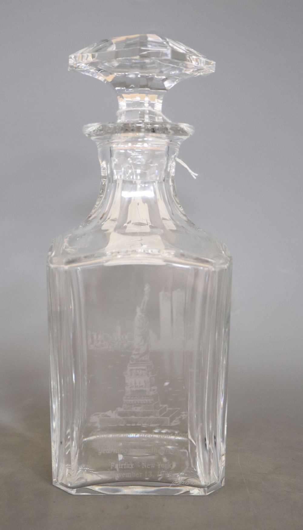 A Baccarat glass decanter, height 24cm